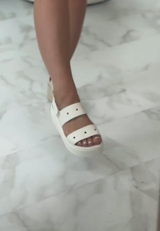 Solid color simple soft-soled elastic casual sandals