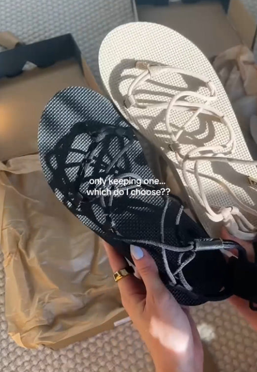 Women's elastic rope sandals