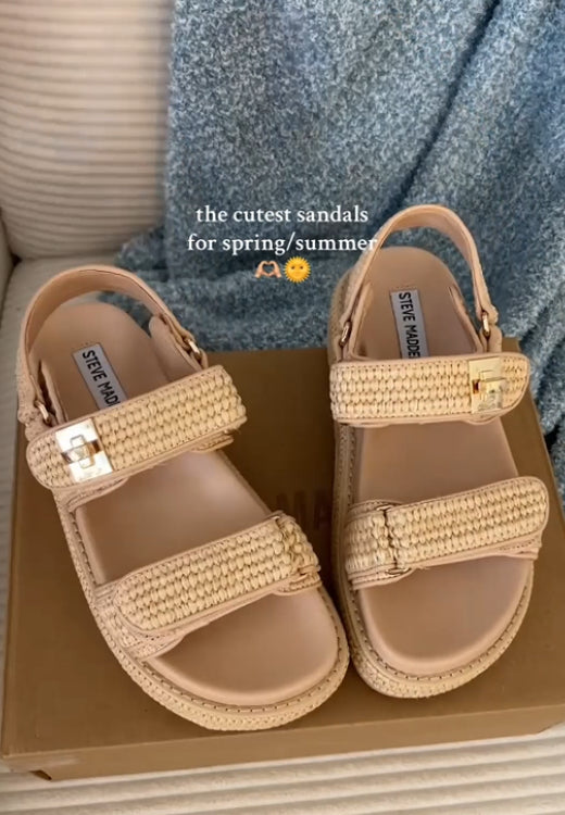 Strawberry comfortable breathable leather sandals