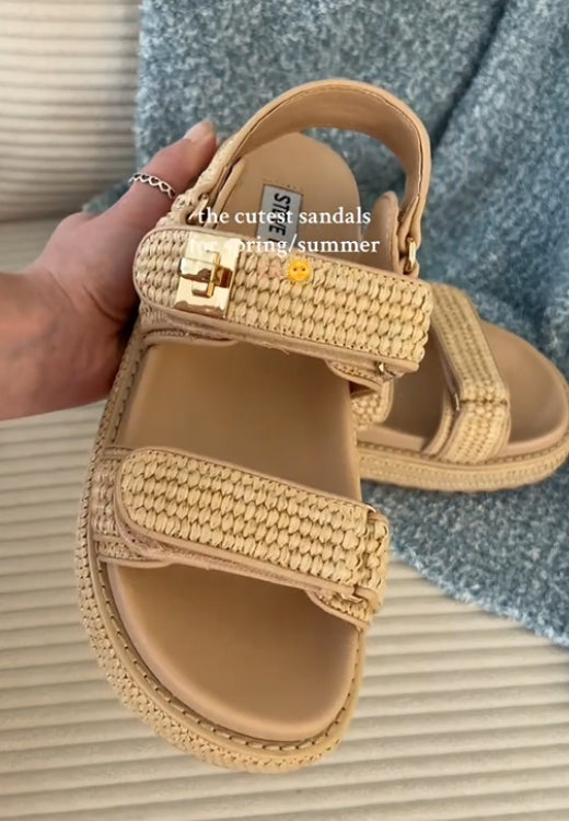 Strawberry comfortable breathable leather sandals