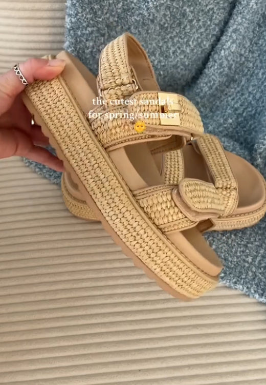Strawberry comfortable breathable leather sandals