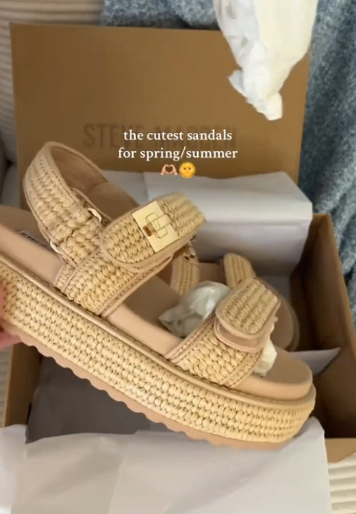 Strawberry comfortable breathable leather sandals
