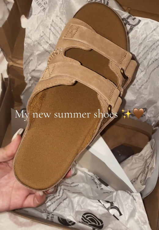 Elegant suede comfortable slippers