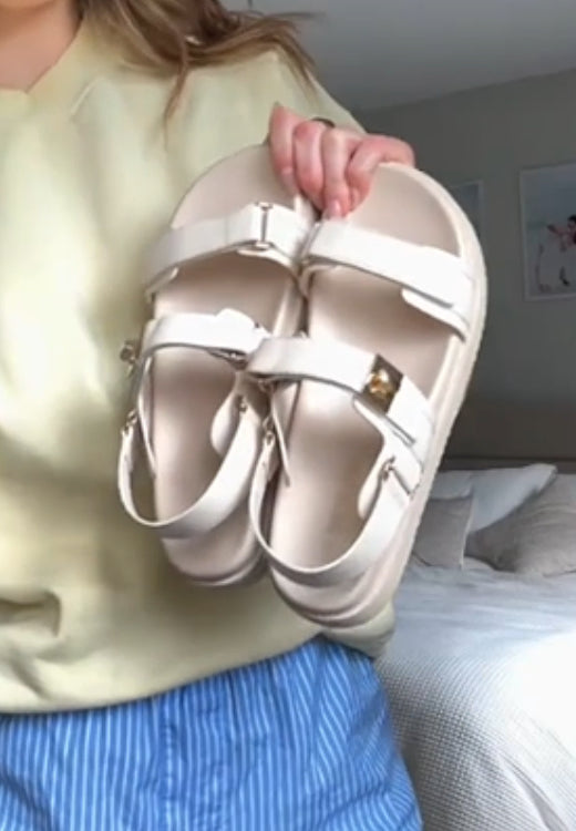 Elegant and simple solid color sandals