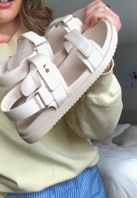 Elegant and simple solid color sandals