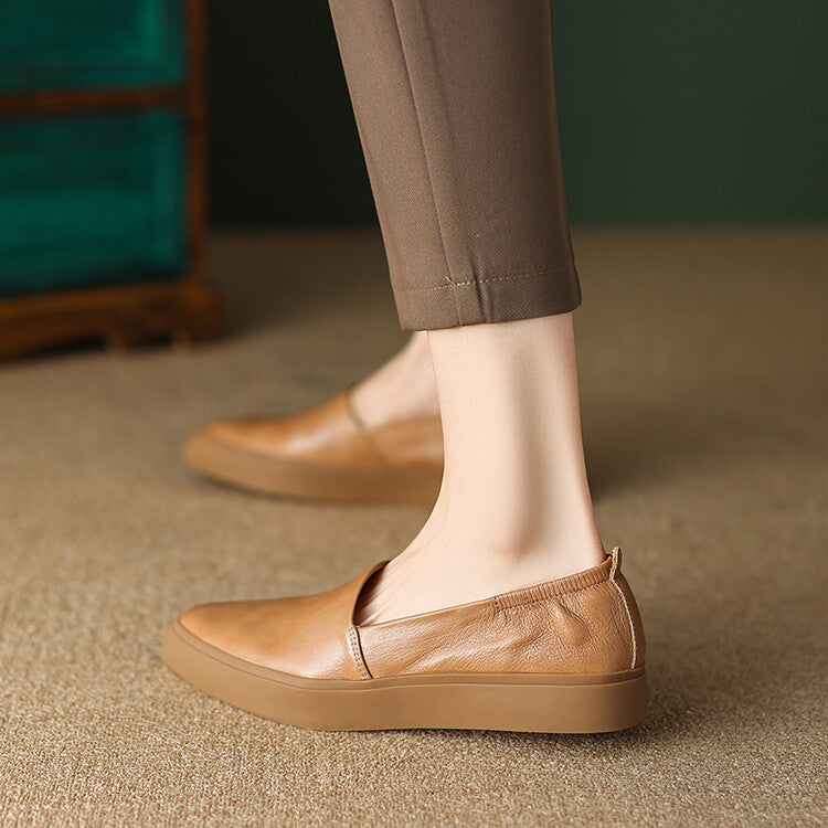 Elegant vintage leather loafers
