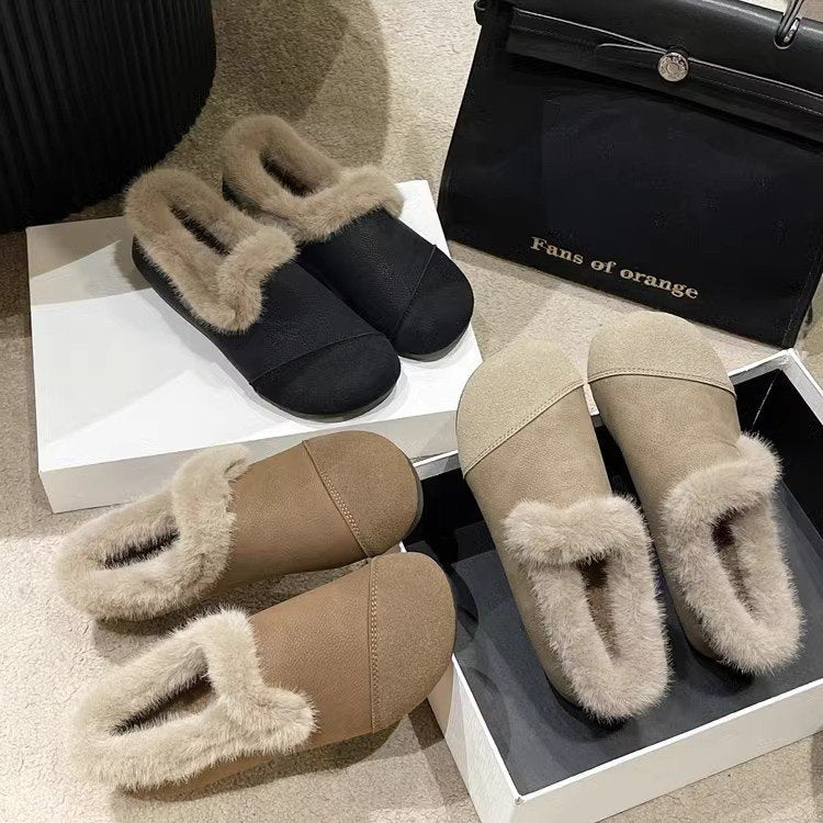 New velvet suede casual loafers