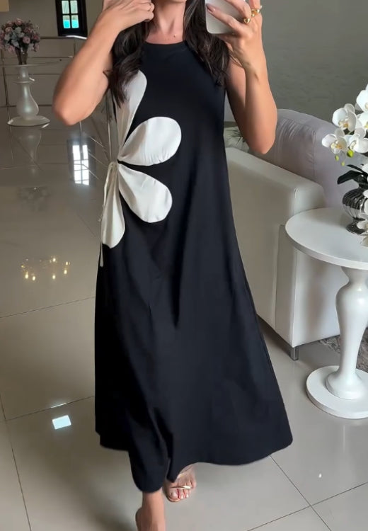 Sunflower drawstring dress