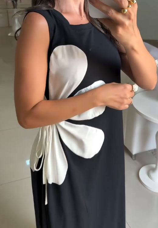 Sunflower drawstring dress