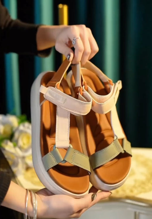 Comfortable sandals with soft soles and soft surfaces in summer
