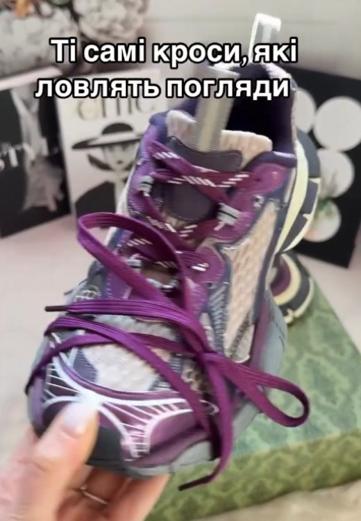 Fashion purple strap cat claw casual shoes