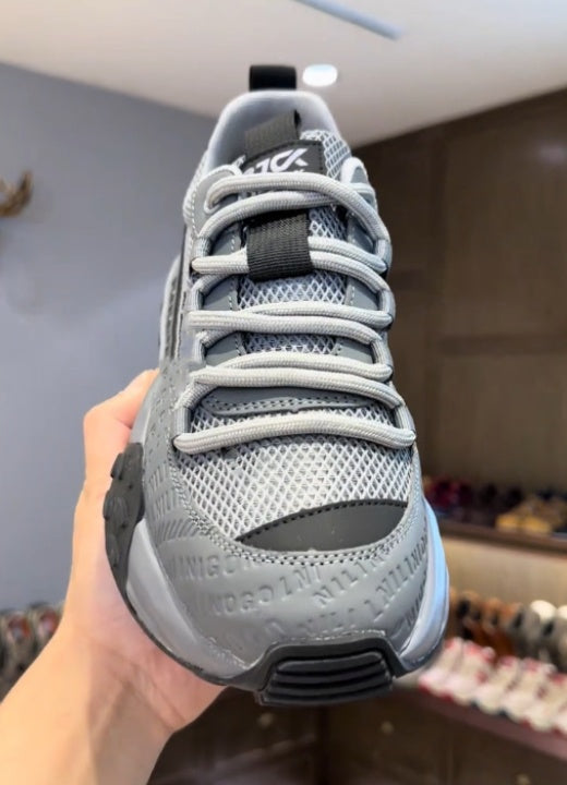 Color matching check breathable casual shoes
