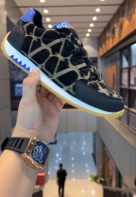 Men's fashion tricolor Leopard casual shoes