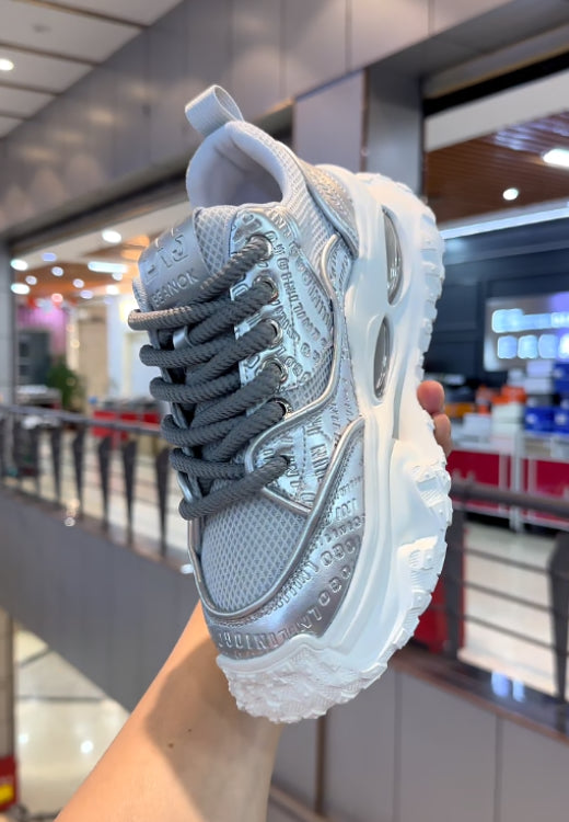 Men's white air cushion letter printed casual shoes