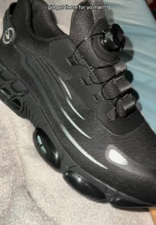 Men's black knob high quality work shoes