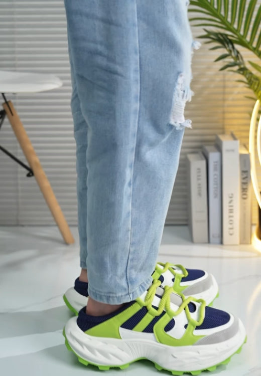 Men's fluorescent green fashion slippers sneakers