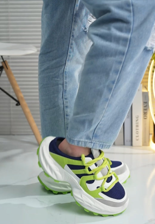 Men's fluorescent green fashion slippers sneakers