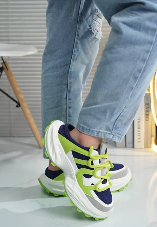 Men's fluorescent green fashion slippers sneakers