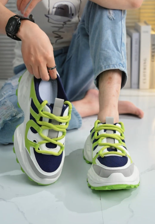 Men's fluorescent green fashion slippers sneakers