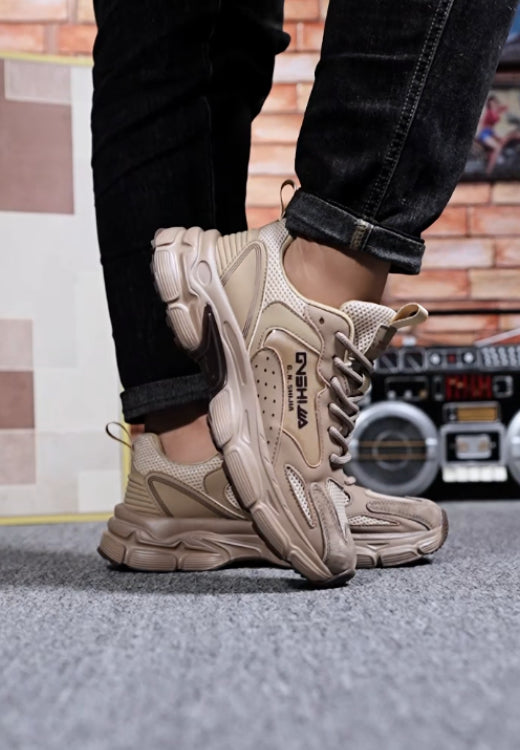 Men's khaki air cushion casual shoes