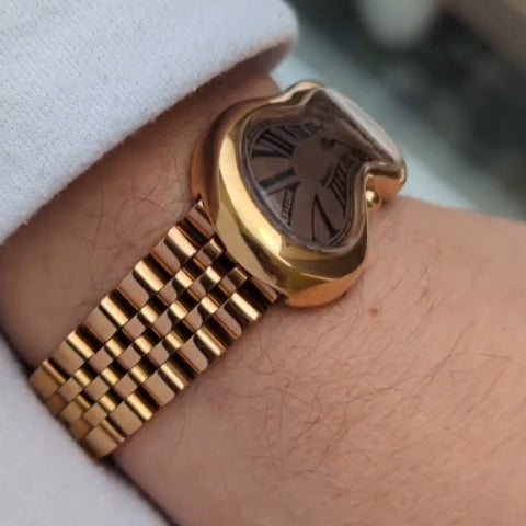 Gold watch of high quality irregular designer