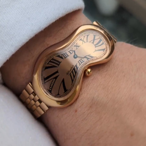 Gold watch of high quality irregular designer