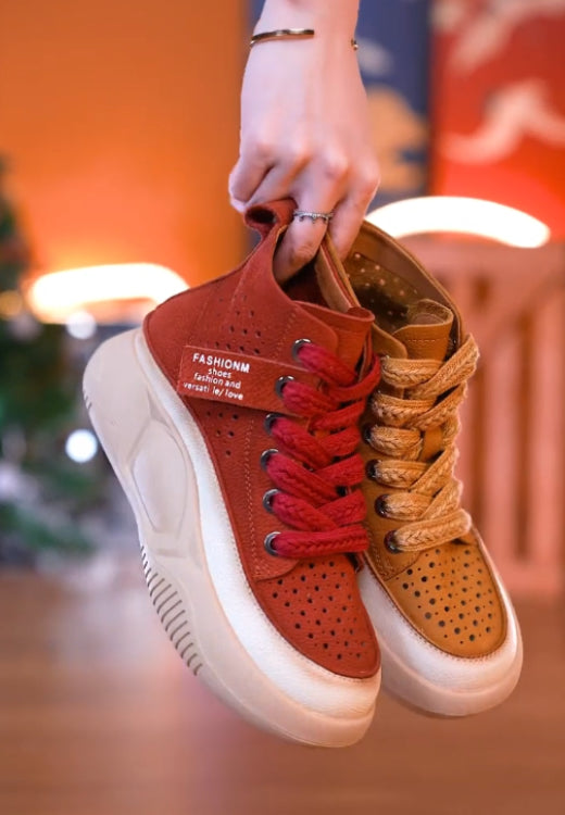 High-top breathable soft-soled healthy walking casual shoes