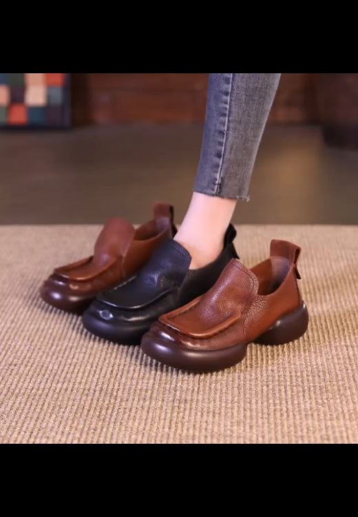 High-quality casual women's shoes with soft cowhide and soft sole