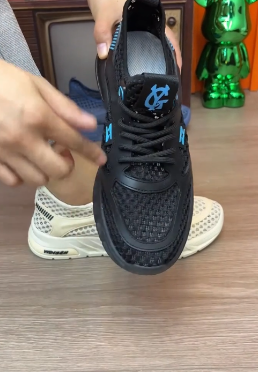 Men's fashion tri-color mesh breathable casual shoes