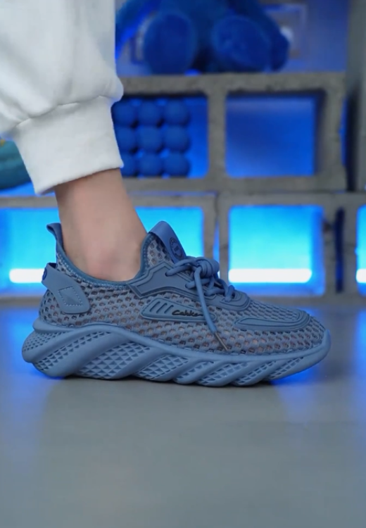 Men's blue mesh blade casual shoes
