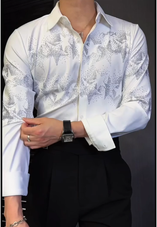 Men's personality fashion panther pattern
