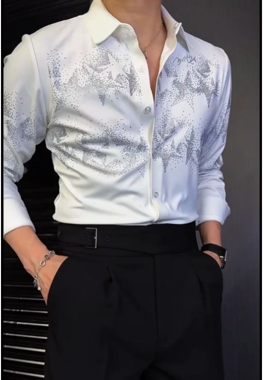 Men's personality fashion panther pattern