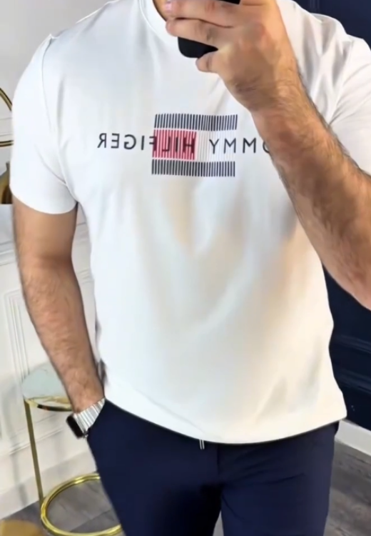 Men's quality letter printed short sleeves