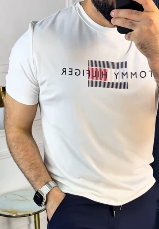 Men's quality letter printed short sleeves