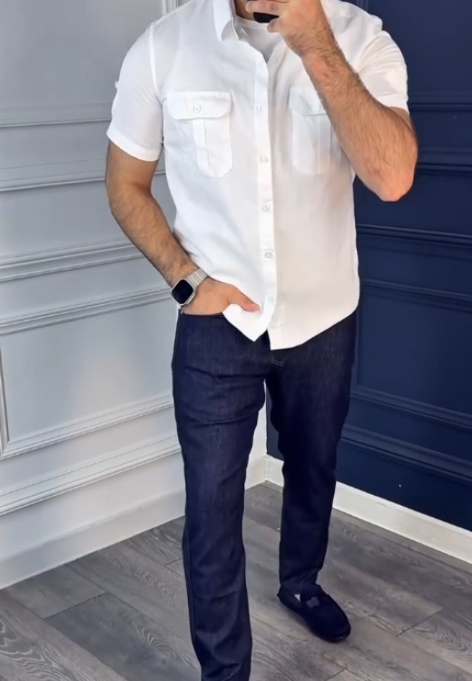 Men's quality solid color shirt
