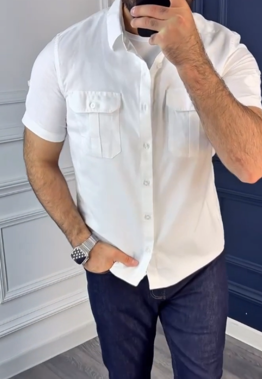 Men's quality solid color shirt
