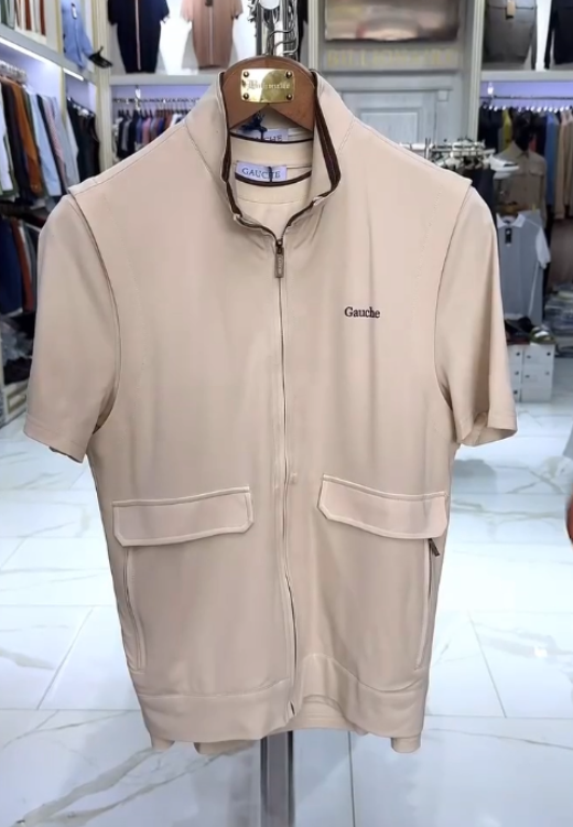 Men's quality khaki casual suit