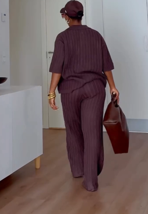 Women's leisure solid color high quality suit