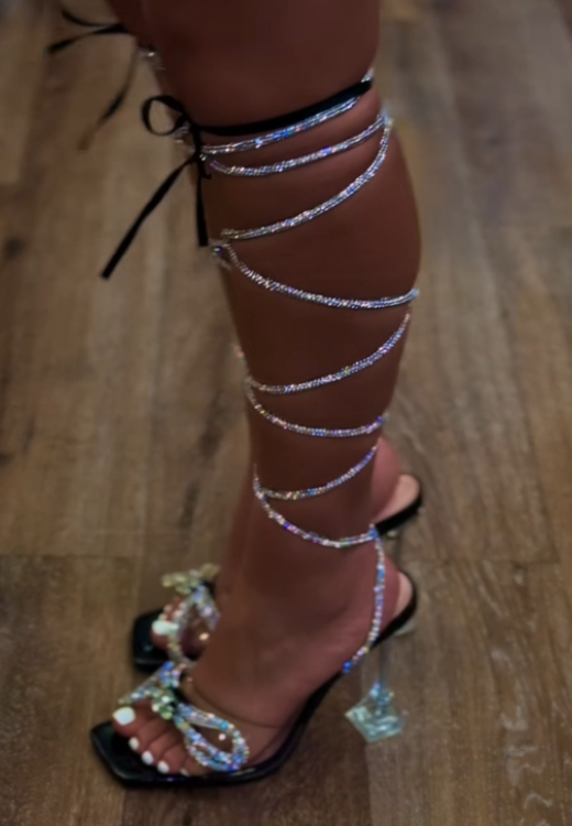 Fashion colorful rhinestone crystal shoes and sandals