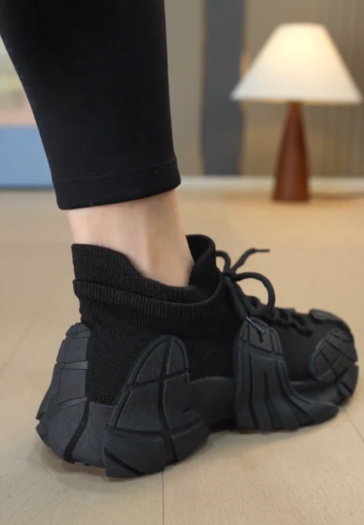 Cool black breathable shoes