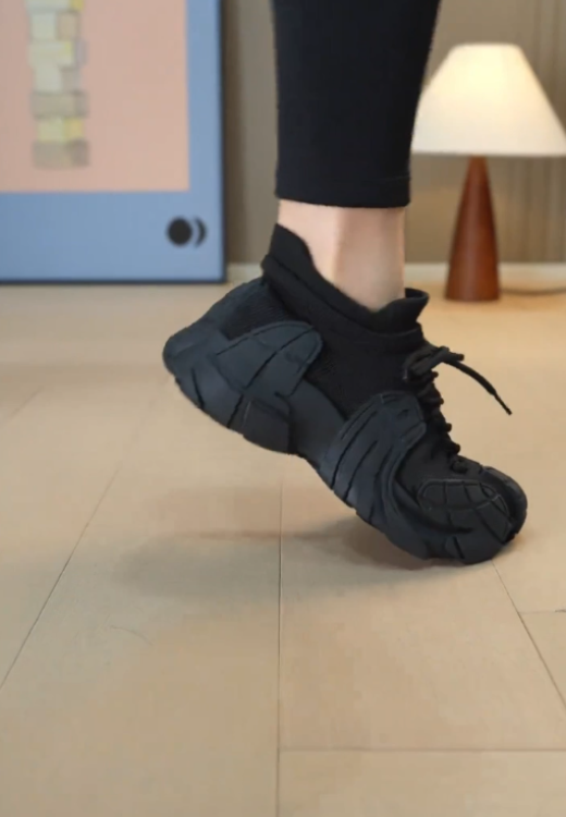 Cool black breathable shoes