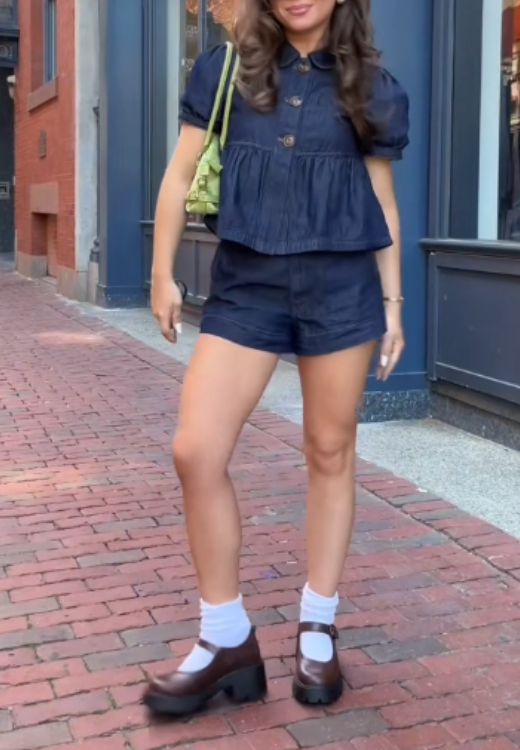 Fashion casual denim suit
