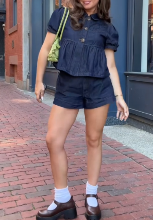 Fashion casual denim suit