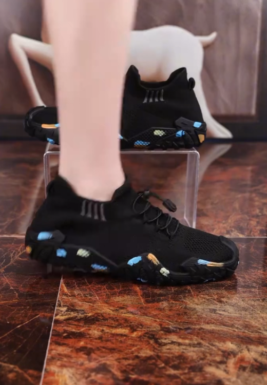 Men's black socks casual shoes