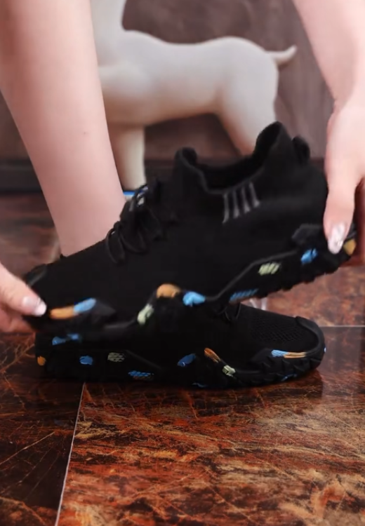 Men's black socks casual shoes