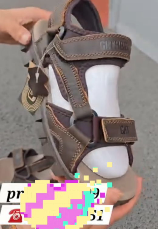 Men's high quality leather sandals