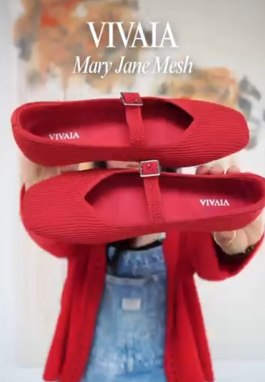 Women's red casual leather shoes