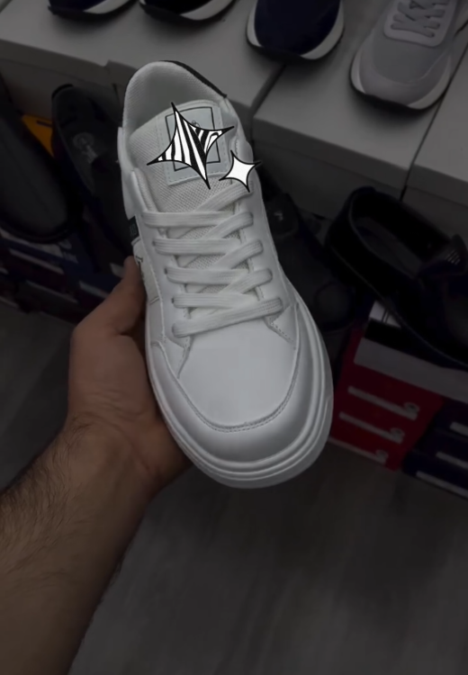 Men's knight white sports casual shoes