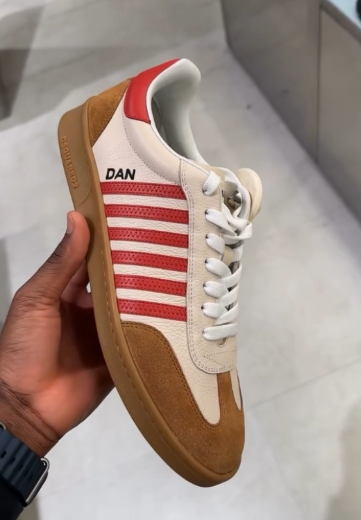 Men's color matching striped casual shoes