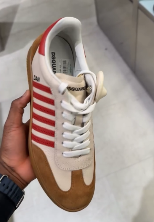 Men's color matching striped casual shoes
